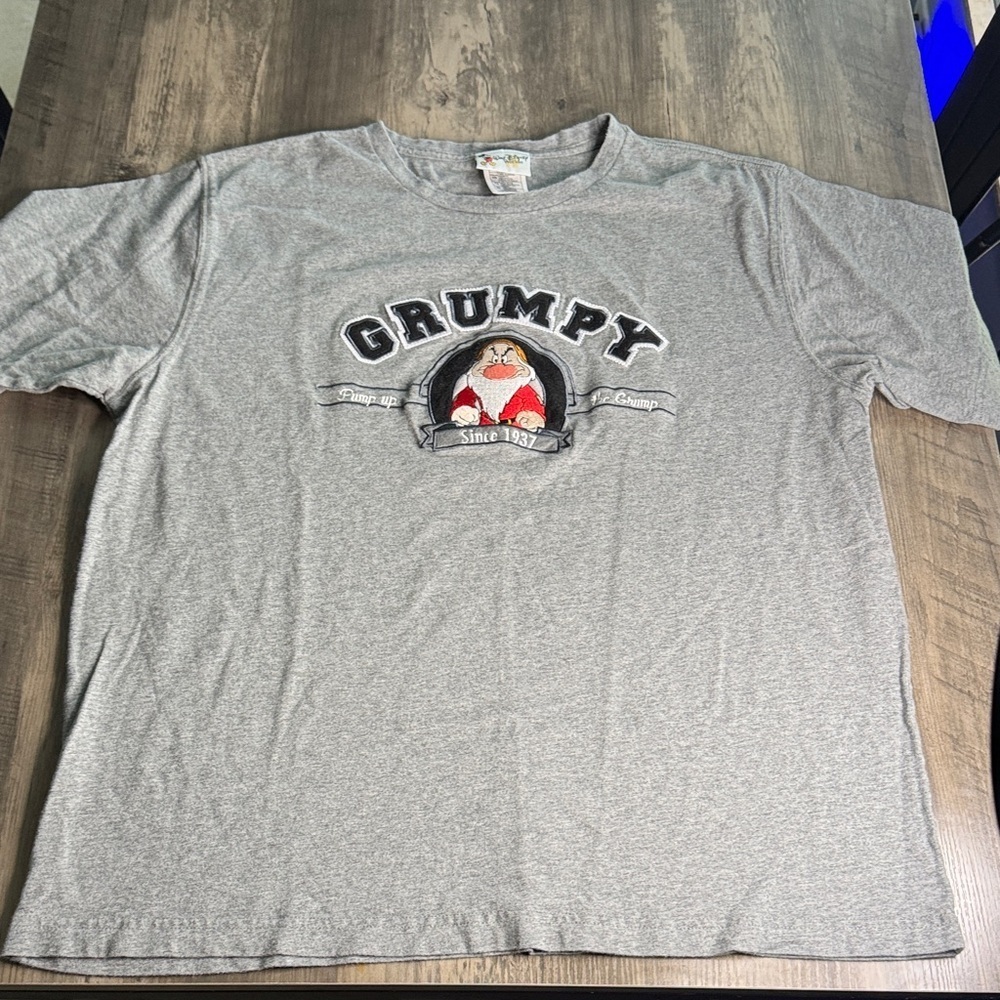 Disney World Parks Gray Grumpy Short Sleeve Men's Tee